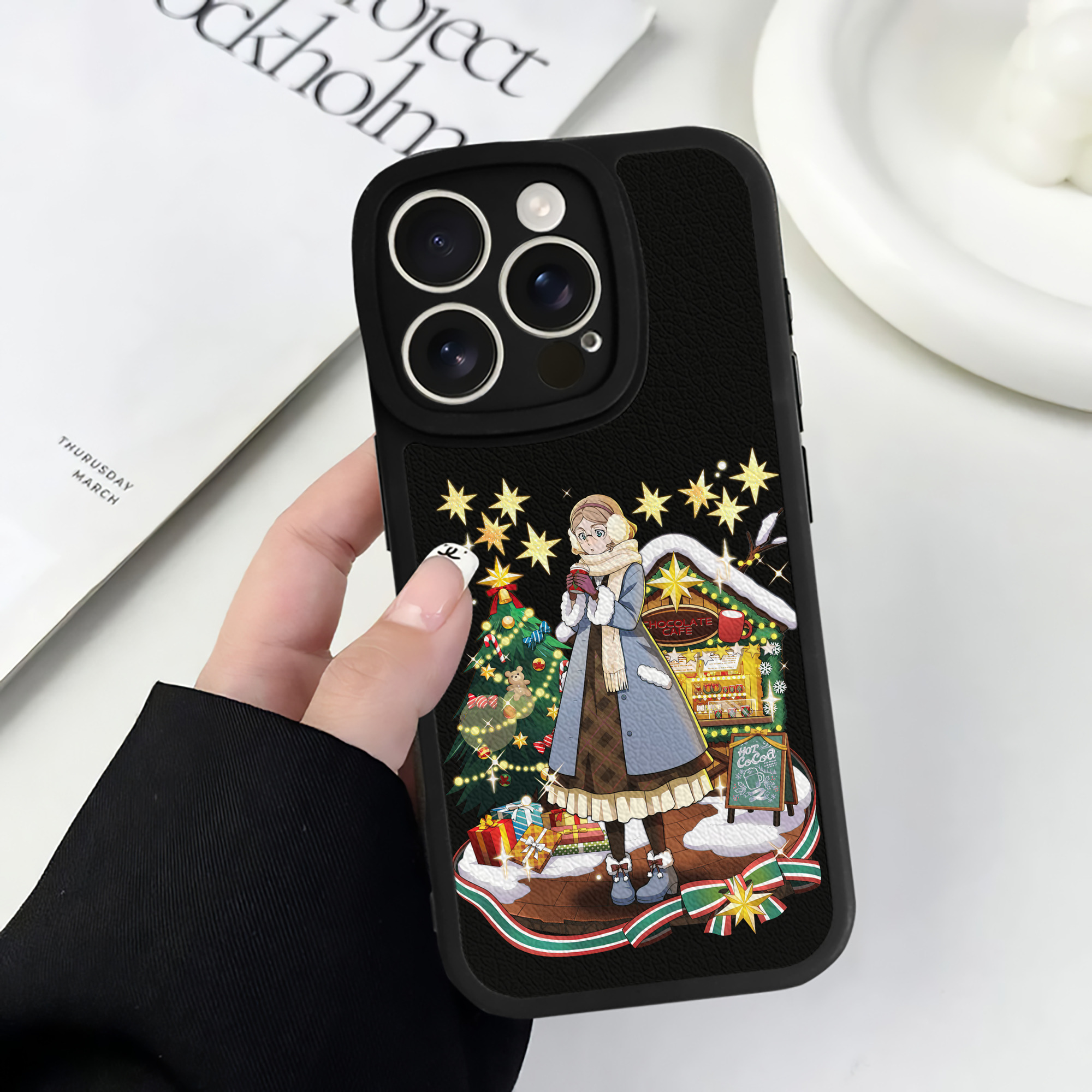（画像用） 文豪ストレイドッグス Bungo Stray Dogs 【iPhone 16シリーズ対応】シリコンスマホケース（レザー調） 材質：シリコン
